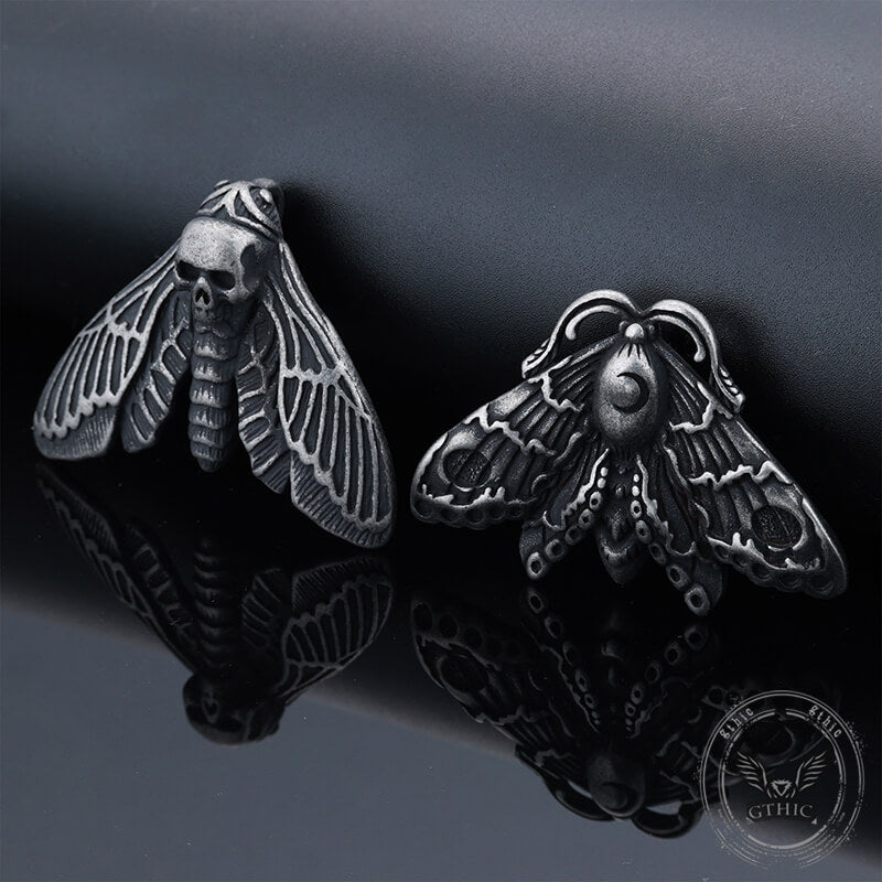 Grim Reaper Butterfly Skull Stainless Steel Pendant |Gthic.com