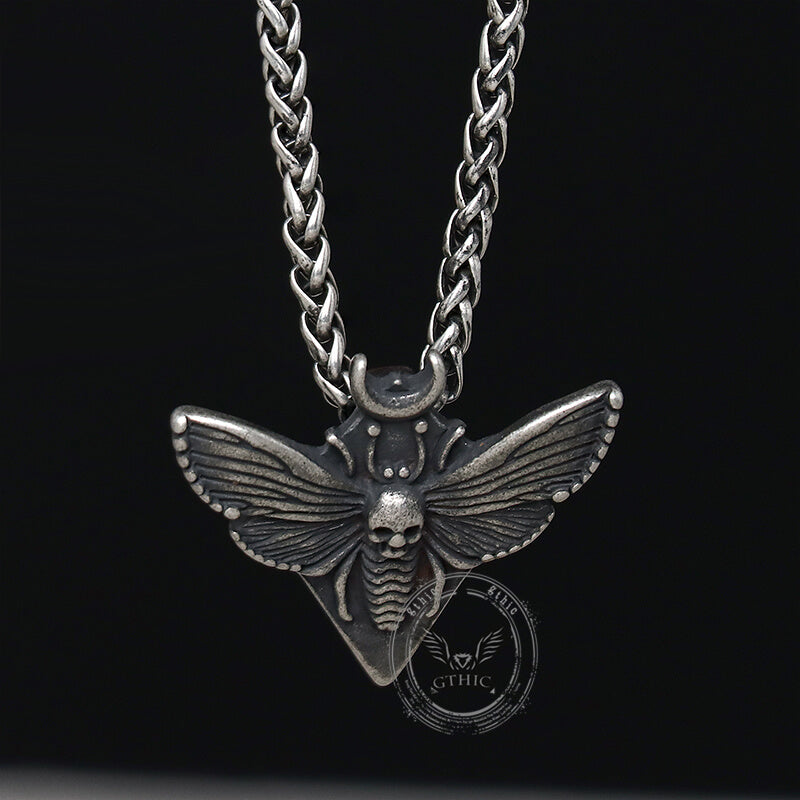 Grim Reaper Butterfly Skull Stainless Steel Pendant | Gthic.com