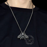 Grim Reaper Butterfly Skull Stainless Steel Pendant