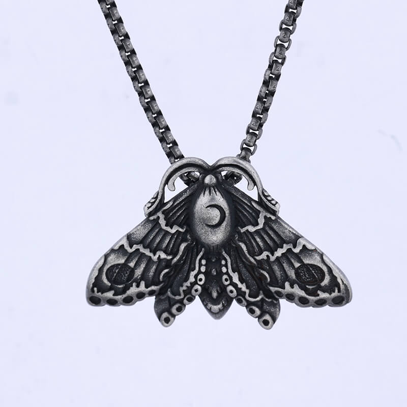 Grim Reaper Butterfly Skull Stainless Steel Pendant |Gthic.com