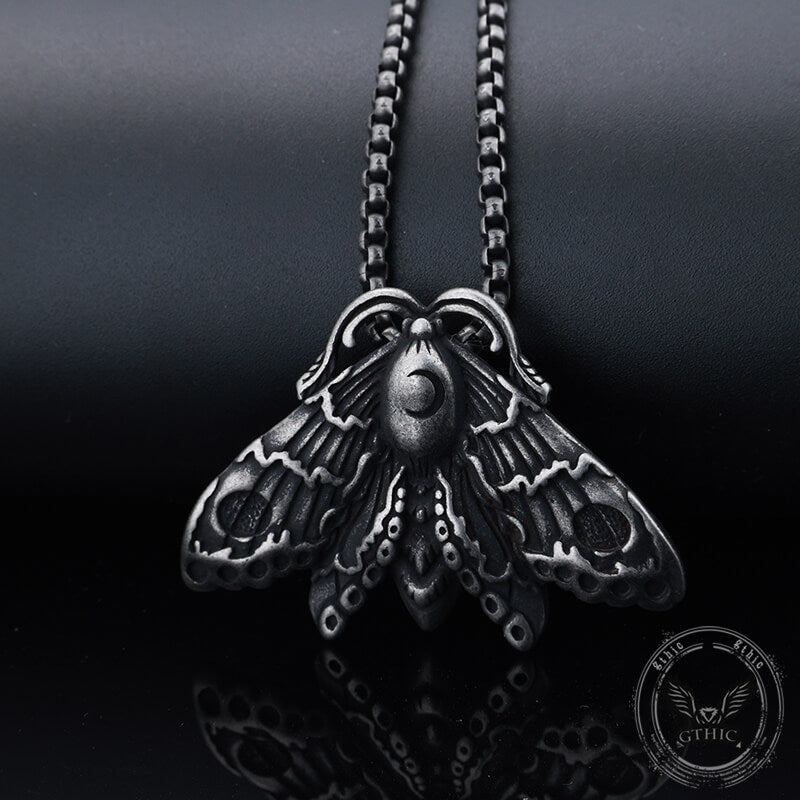 Grim Reaper Butterfly Skull Stainless Steel Pendant |Gthic.com