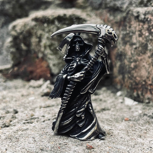 Grim Reaper Scythe Stainless Steel Pendant | Gthic.com