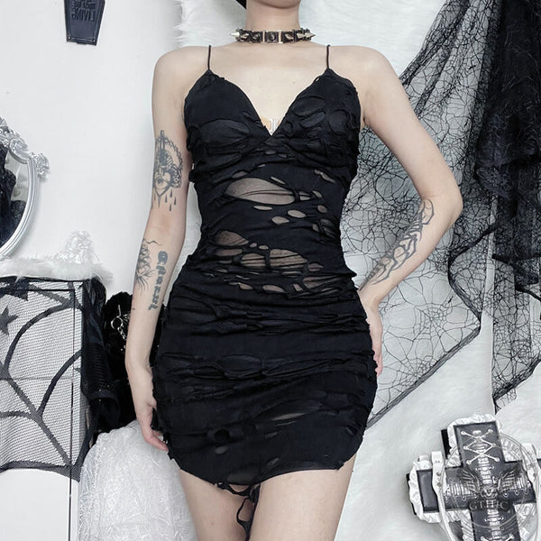 Grunge Mini Mesh Gothic Dress | Gthic.com