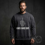 Grunge "Nice Day" Vintage Washed Sweatshirt | Gthic.com
