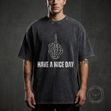 Grunge "Nice Day" Vintage Washed T-Shirt | Gthic.com