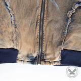 Grunge Style Short Frayed Distressed Hooded Denim Jacket