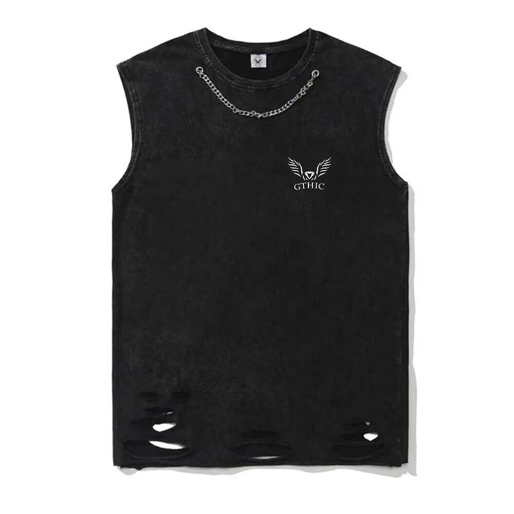 GTHIC Flying Eagle Pattern Short Sleeve T-shirt Vest