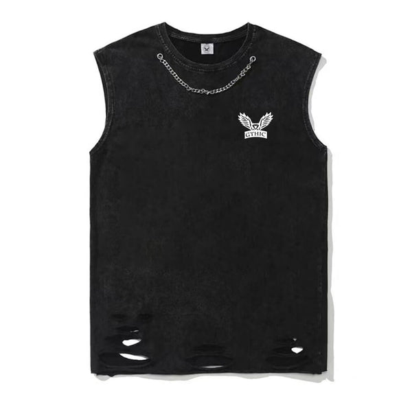 GTHIC Flying Eagle Pattern Cotton Vest Top