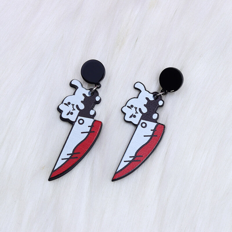 Halloween Acrylic Knife Dangle Earrings