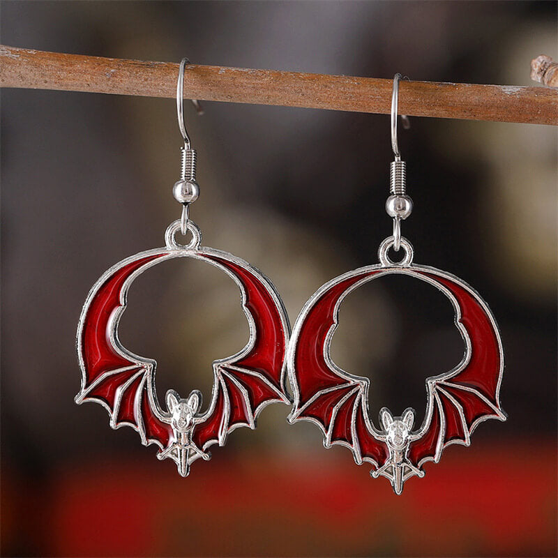 Halloween Dark Bat Zinc Alloy Earrings