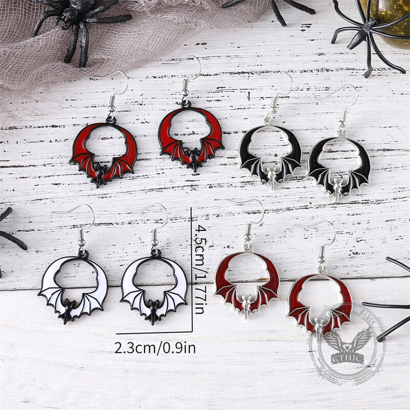 Halloween Dark Bat Zinc Alloy Earrings