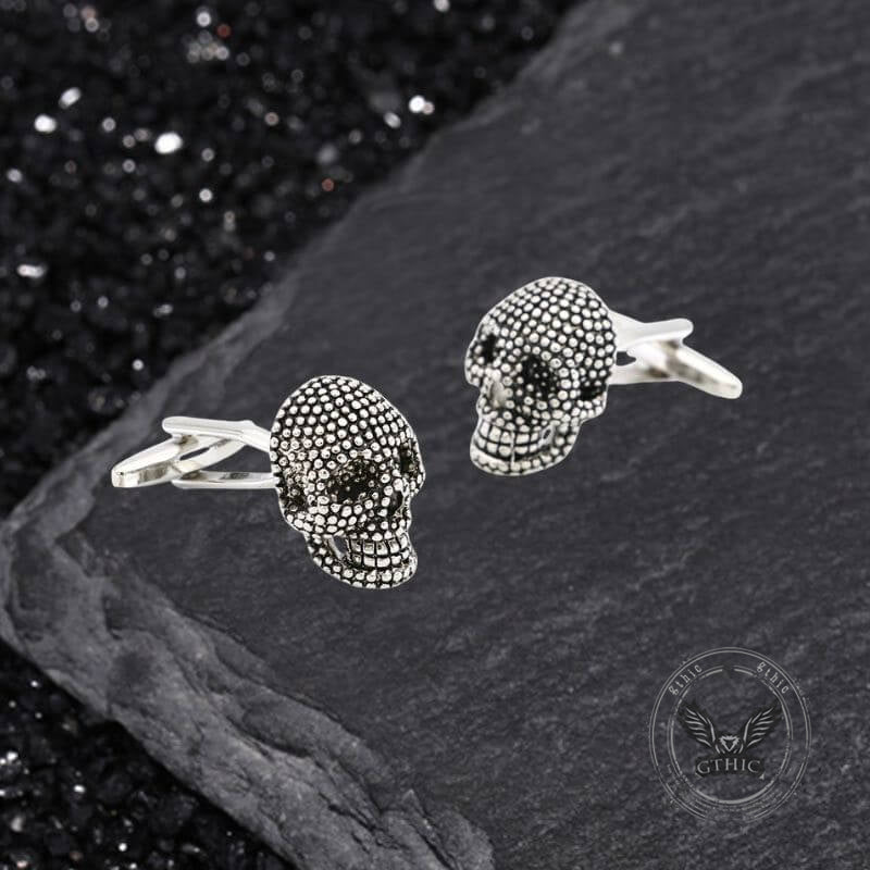 Halloween Dense Skull Copper Cufflinks | Gthic.com
