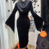 Halloween Flare Sleeve Hooded Dress Set | Gthic.com