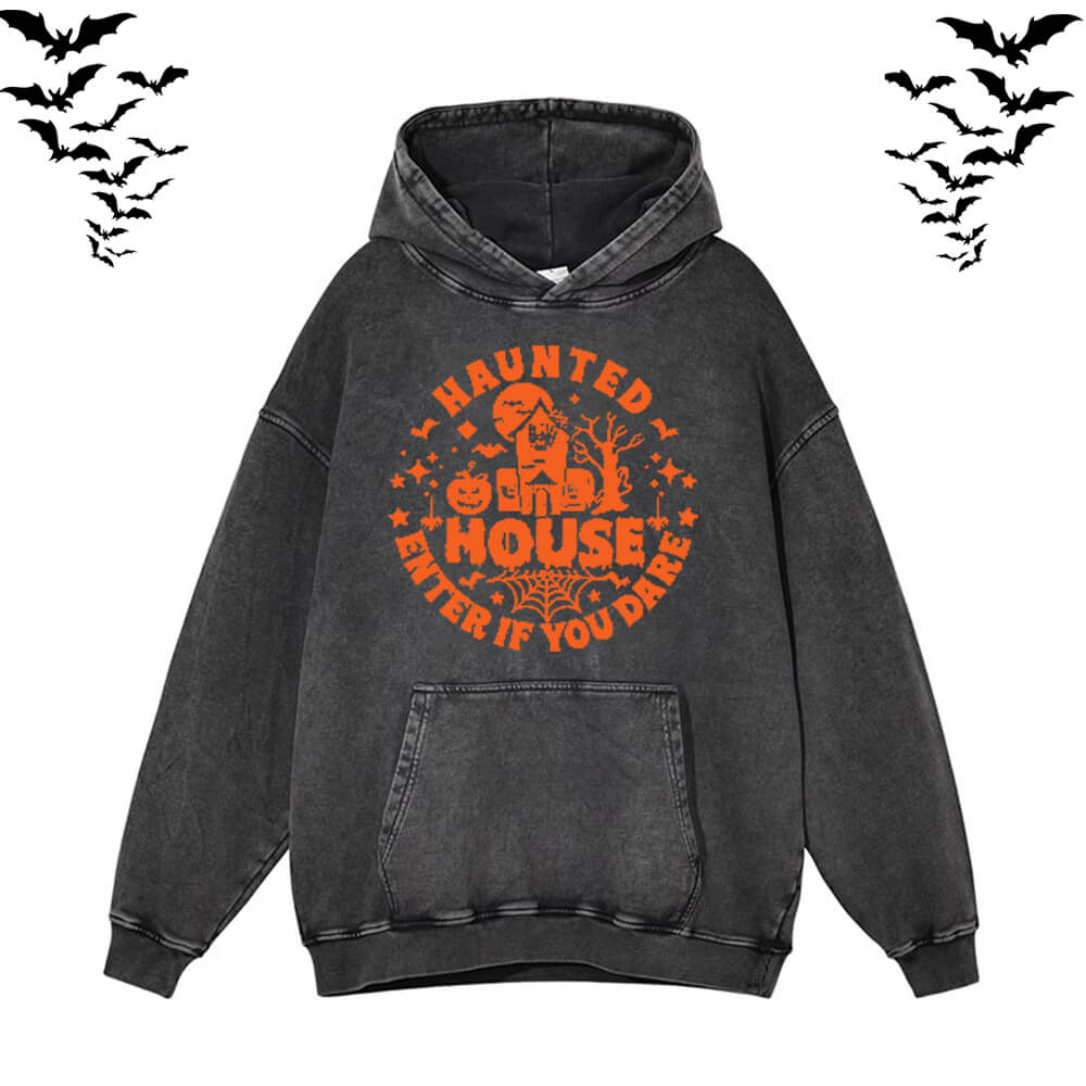 Halloween Funny Saying Vintage Washed Hoodie Sweatshirt | Gthic.com