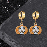 Halloween Ghost Pumpkin Stainless Steel Earrings