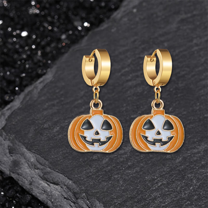 Pendientes acrílicos con estampado rojo de Halloween