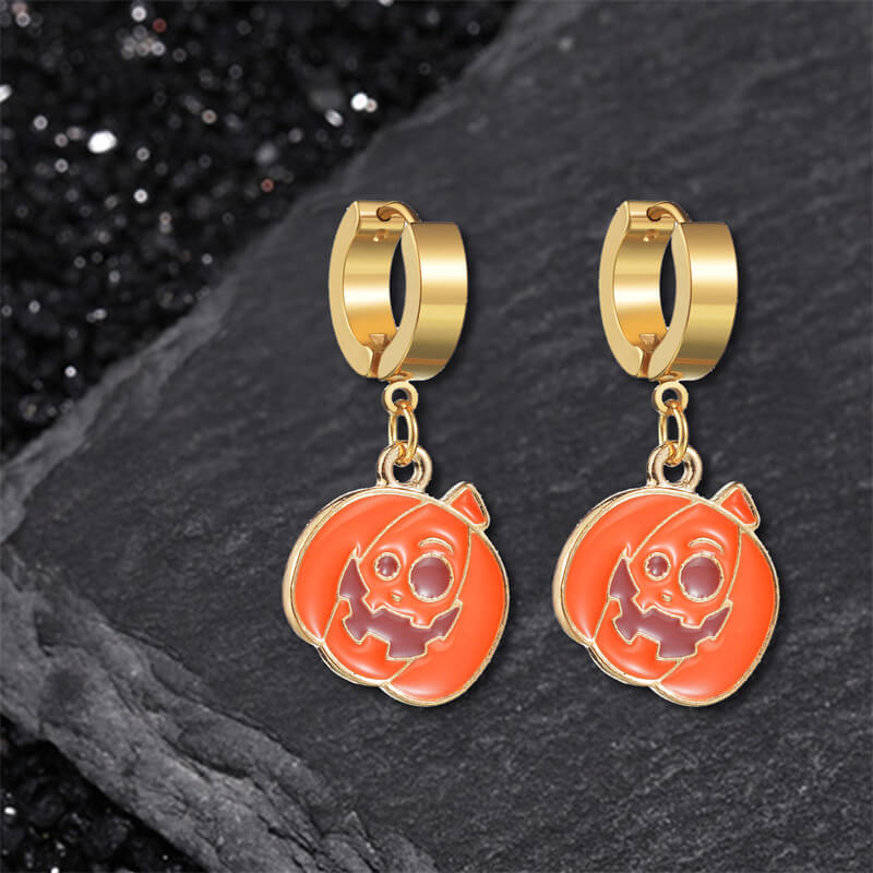 Halloween Ghost Pumpkin Stainless Steel Earrings