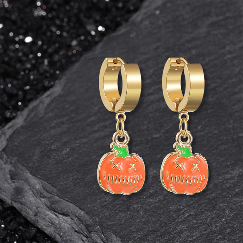 Pendientes acrílicos con estampado rojo de Halloween