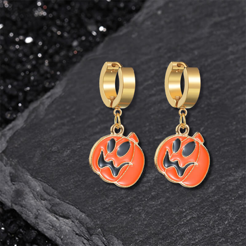 Pendientes acrílicos con estampado rojo de Halloween