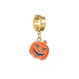 Halloween Ghost Pumpkin Stainless Steel Earrings 03 | Gthic.com