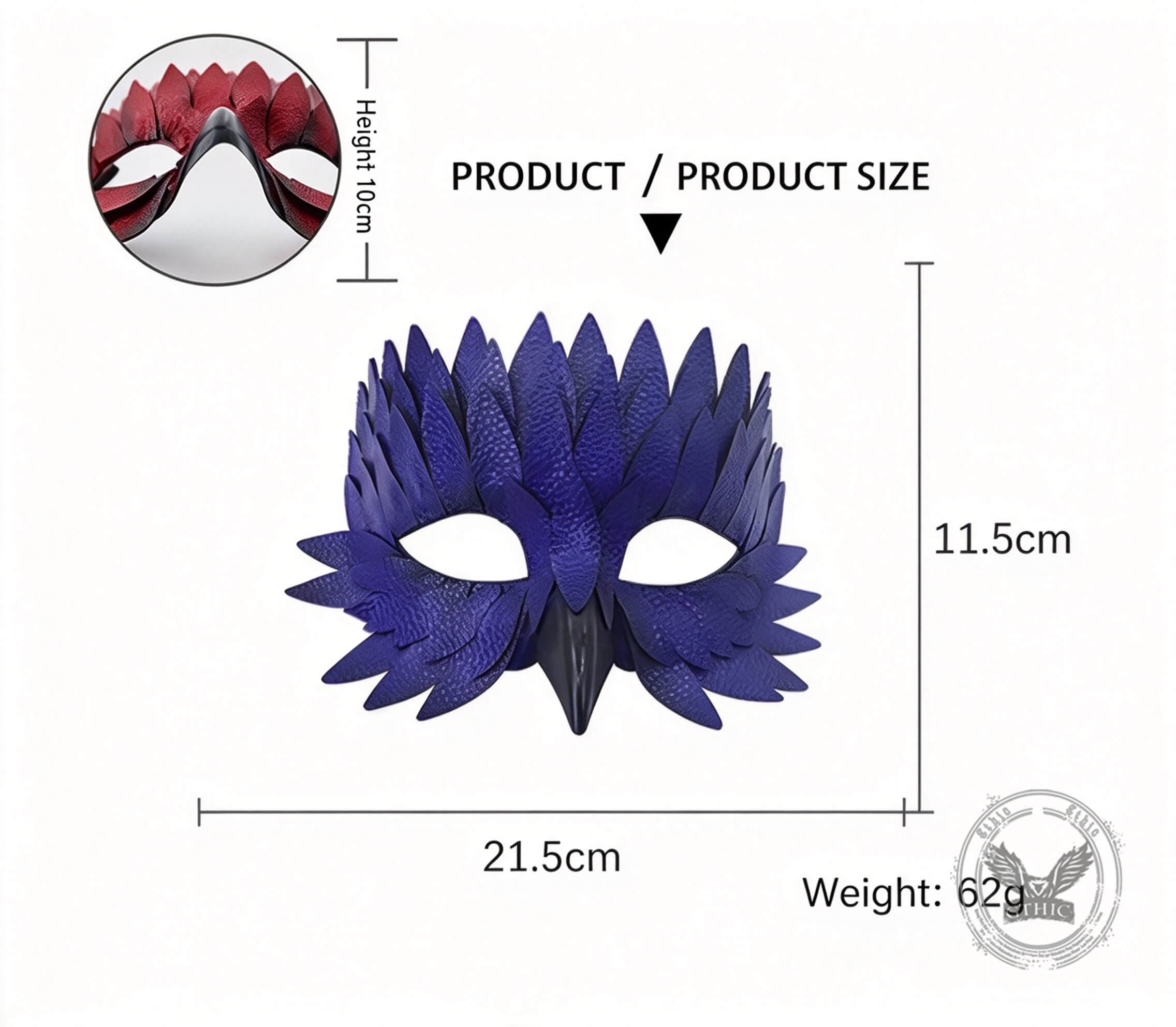 Halloween Half-Face Eagle-Beak Feather Mask