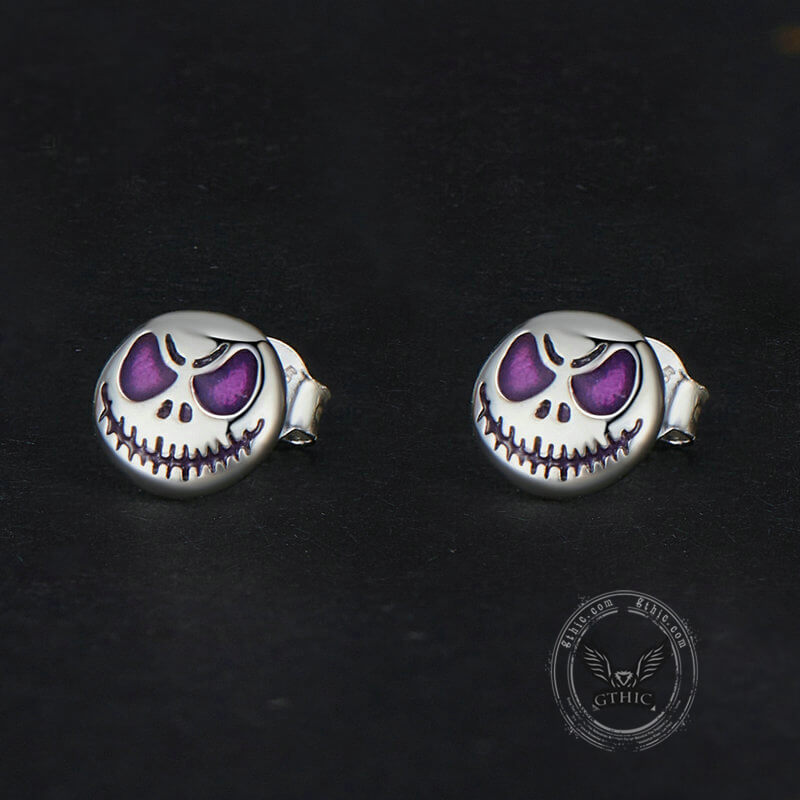 Halloween Luminous Ghost Sterling Silver Stud Earrings