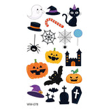 Halloween Pumpkin Skull Ghost Temporary Tattoo Stickers 03 | Gthic.com