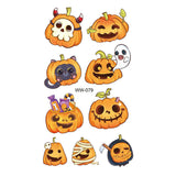 Halloween Pumpkin Skull Ghost Temporary Tattoo Stickers