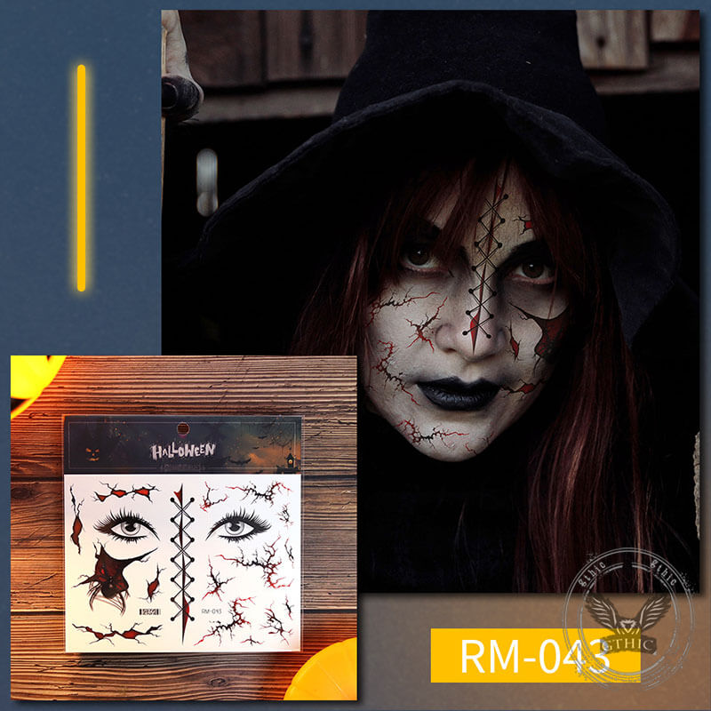 Halloween Realistic Horror Scar Temporary Tattoo Stickers