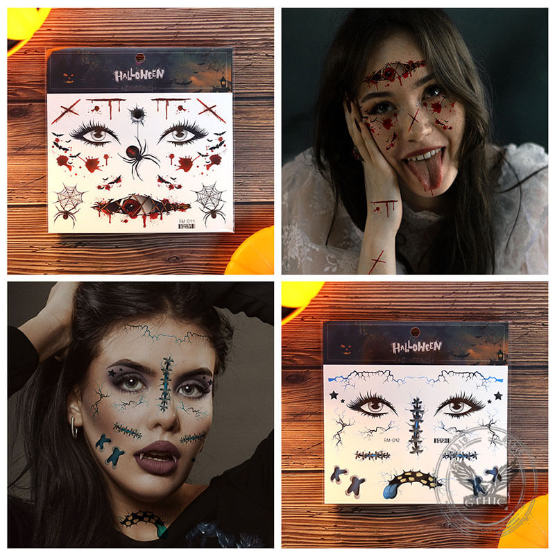 Halloween Realistic Horror Scar Temporary Tattoo Stickers | Gthic.com