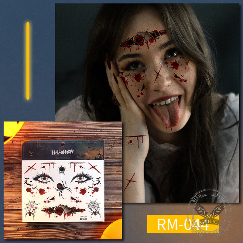 Halloween Realistic Horror Scar Temporary Tattoo Stickers