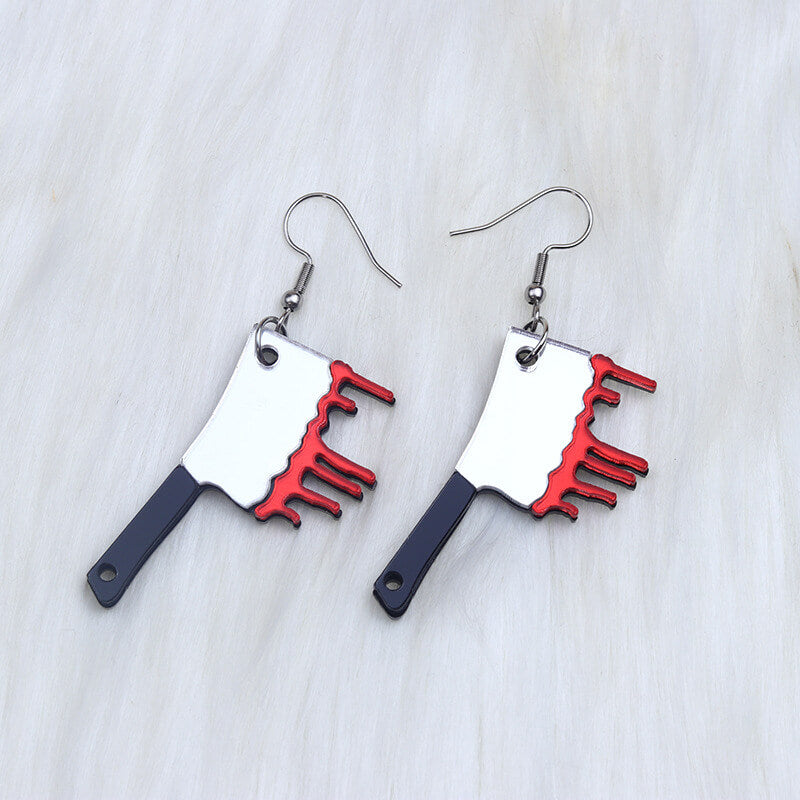 Halloween Red Print Acrylic Earrings | Gthic.com