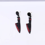 Halloween Red Print Acrylic Earrings | Gthic.com