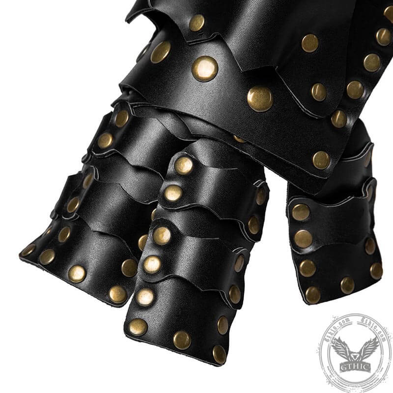 Halloween Samurai Armor Leather Steampunk Gloves