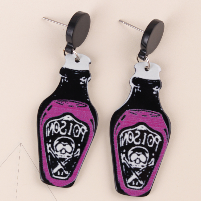 Halloween Skeleton Hands Acrylic Skull Earrings