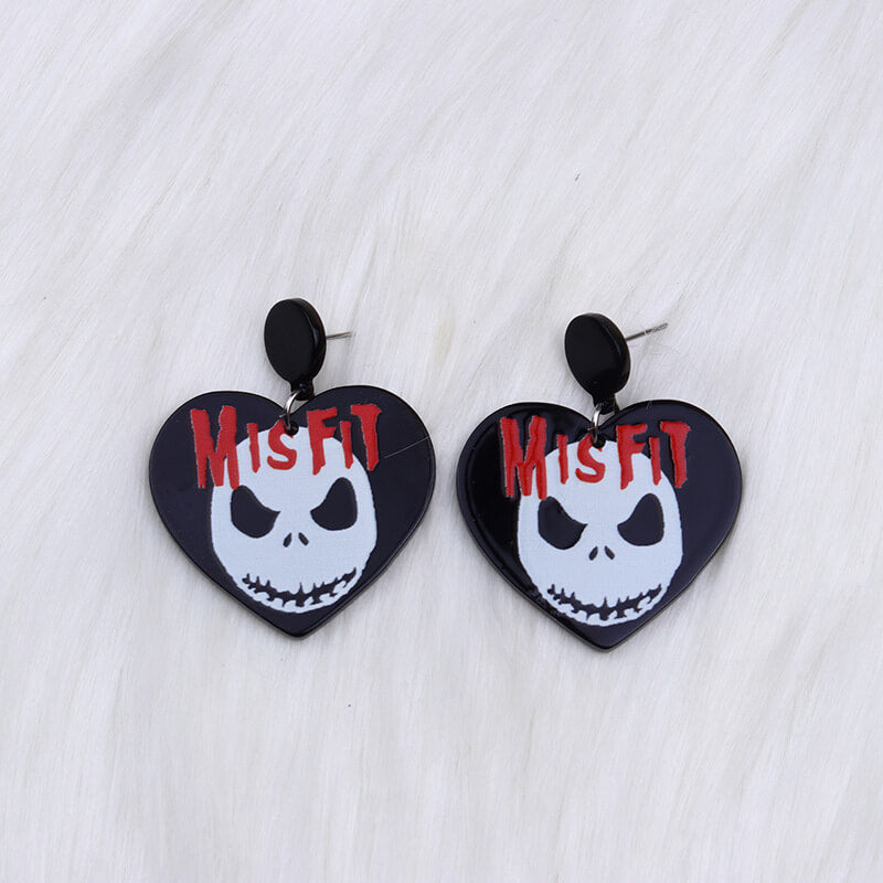 Halloween Skeleton Hands Acrylic Skull Earrings | Gthic.com
