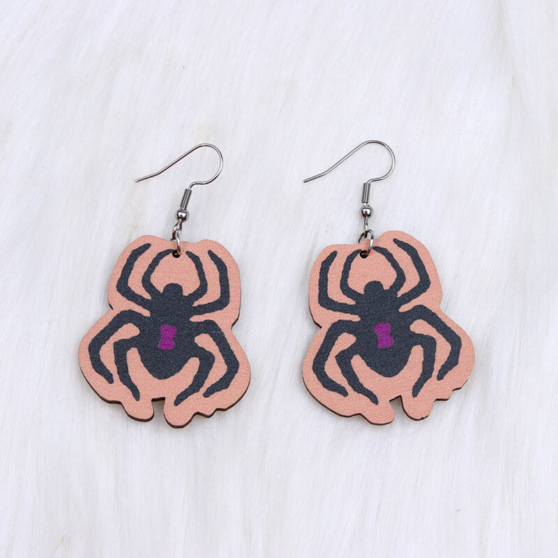 Halloween Spider Design Acrylic Earrings | Gthic.com