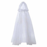 Halloween Witch Cosplay Mesh Long Hooded Cloak