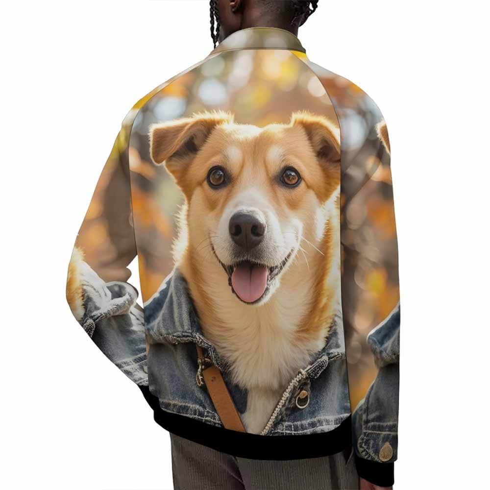 Fall Happy Puppy Collar Zip-Up Jacket | Gthic.com