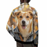 Fall Happy Puppy Collar Zip-Up Jacket | Gthic.com