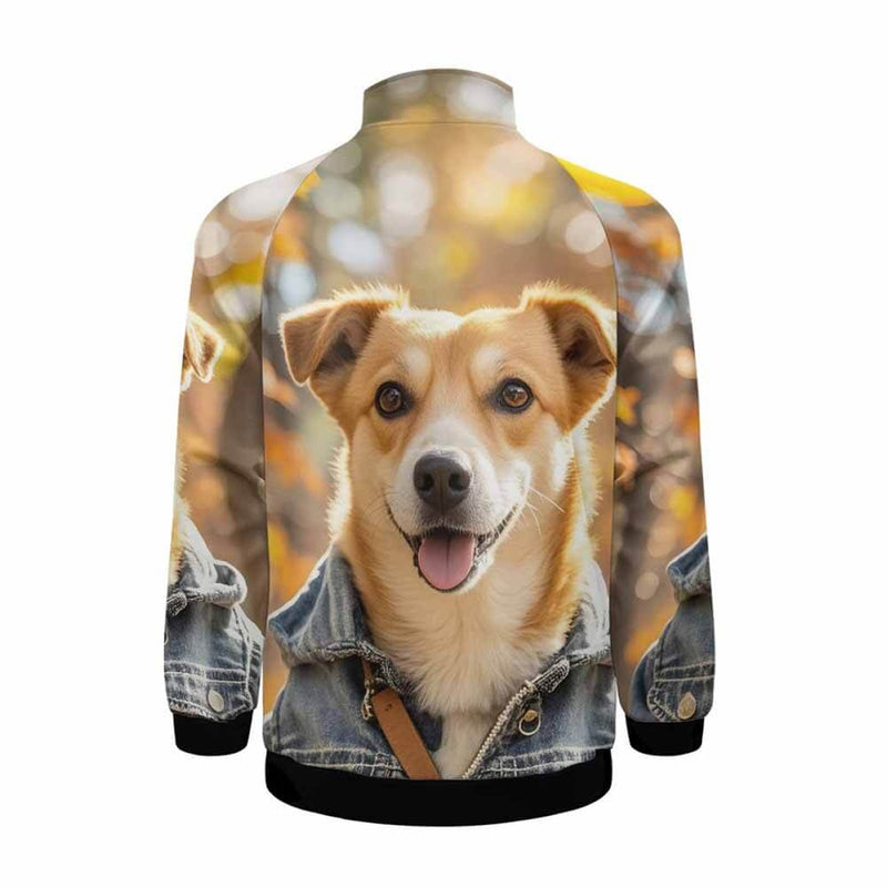 Fall Happy Puppy Collar Zip-Up Jacket | Gthic.com