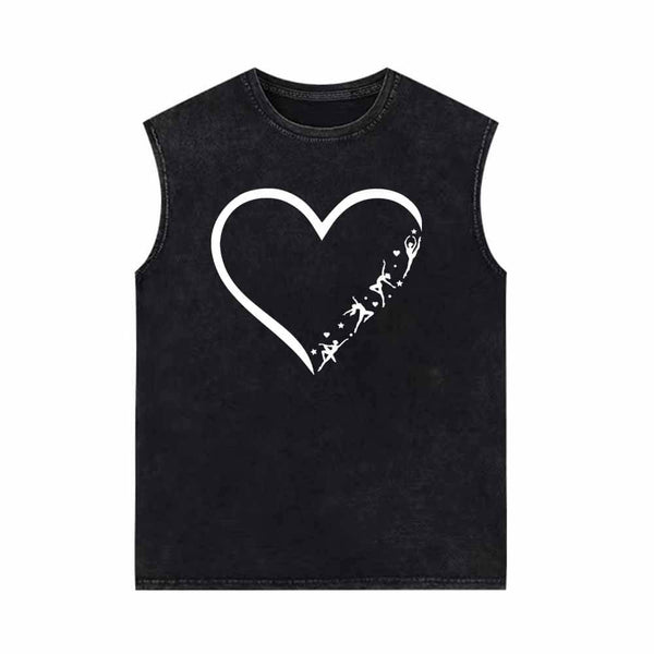 Heart Dancer Vintage Washed Vest Top 01 | Gthic.com