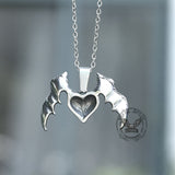 Heart With Wings Stainless Steel Pendant | Gthic.com