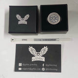 Helm of Awe Valknut Sterling Silver Viking Ring