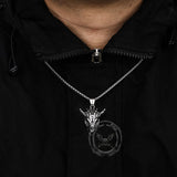 Hexagram Horned Demon Stainless Steel Pendant