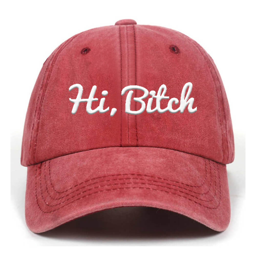 Hi Bitch T-shirt shorts Baseball Hats | Gthic.com