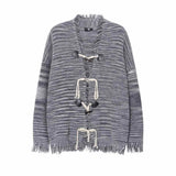 High Street Mixed Color Tassel Knot Button Cardigan | Gthic.com