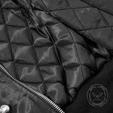 High Street Punk Detachable Fur Collar Flight Jacket