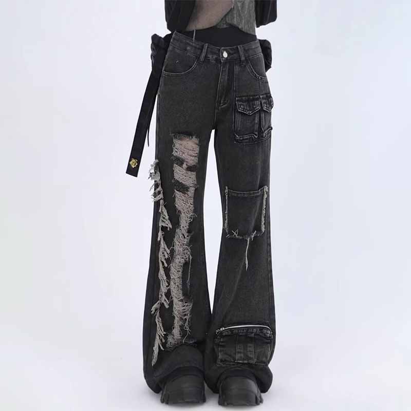 Hip-Hop American High Street Ripped Beggar Jeans