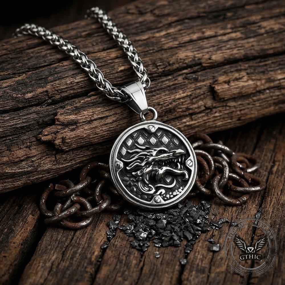 Hip-Hop Dragon Head Design Stainless Steel Pendant | Gthic.com